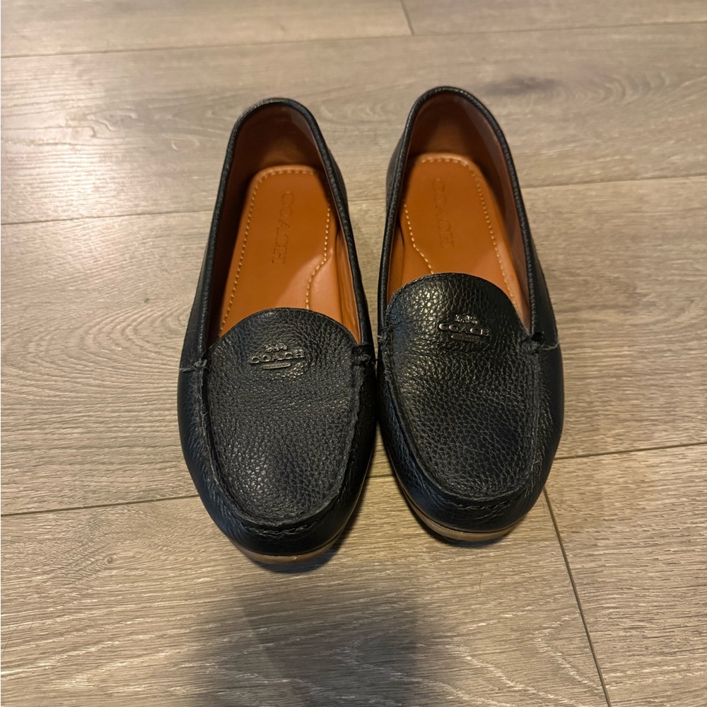 Coach Black Pebbled Leather Women’s Loafers
